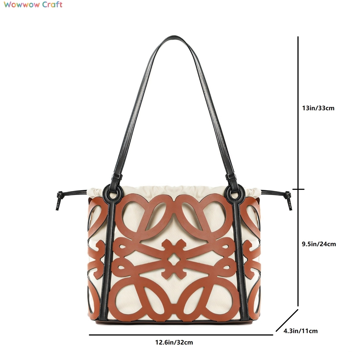Totes,Leather Bags,Shoulder Bags,Brown hollow unique design fashionable leather tote bag